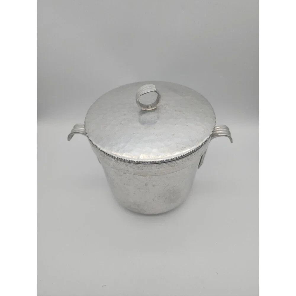 MCM BW Buenilum Hammered Aluminum Ice Bucket Two Handle